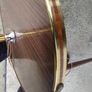 1960s /70s french art deco table floor lamp ,working,,used nice condition,3 legs veneer, see pictures for condition ,buyer collects, sold as seen,freestanding. Image 7