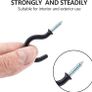 36PCS Metal Ceiling Hooks 1-1/4 Inch Multipurpose Vinyl Coated Screw-in Wall Hooks for Hanging Plants, Cups, Utensils, Lights and Stuff Great for Indoor & Outdoor Use Image 5
