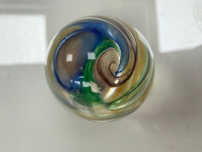 Reduced Fabulous vintage hand blown glass paperweight