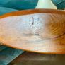Vintage MCM 1960s Shaped Teak Leaf Dish Image 4