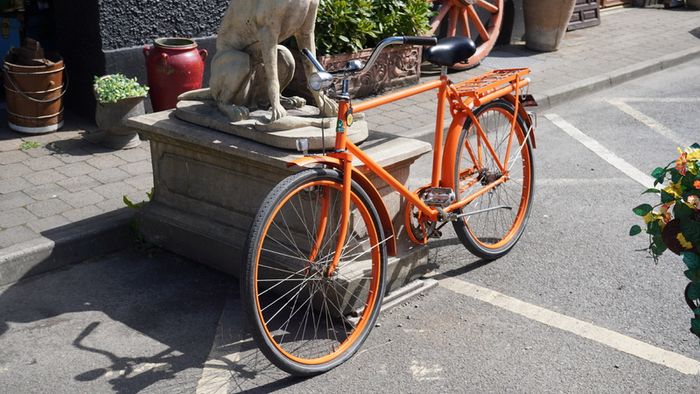 Vintage Orange Kronan Bicycle - Swedish Classic