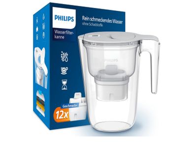 Philips Water Filter Jug +12 Micro X-Clean Replacement Filter Cartridges