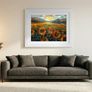 Vibrant Sunflower Field Art, Floral Canvas Painting 87x65cm Image 2