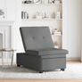 Sofa Bed Dark grey 194 x 67 x 37 cm Fabric Image 2