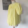 VINTAGE 1970s folk smock blouse Indian cotton delicate yellow embroidered florals S M Made in India summer holiday Image 3