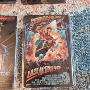 Last action hero tin metal sign