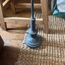 Table lamp black embossed base and taupe shade Image 3