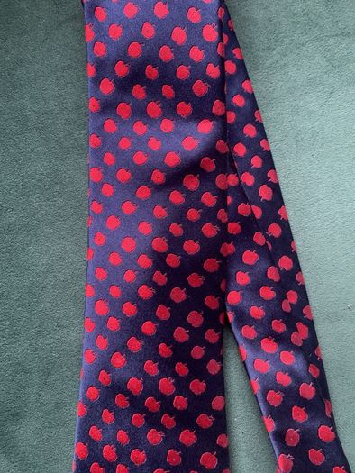 Silk Tie Apple Motif