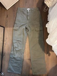 Zara khaki green cargo pants size 34 (would fit uk 8)