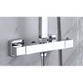 Bathroom Thermostatic Shower Mixer Set Handheld Shower and with Adjustable 8" Overhead Rainfall Shower Head Twin Head & Body Chrome Plated Image 3