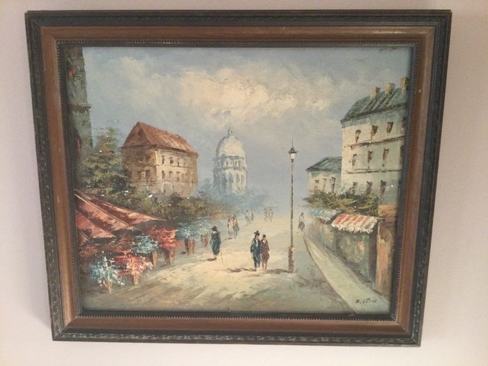 Art - Oil on Canvas- ( Parisian Scene) ( Reduced)