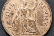 1967 Penny Elizabeth II  coin