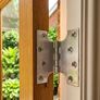 Premium Solid Oak Glazed Double Doors - 180 degree Fold-Back Hinges Image 3