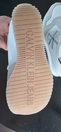 Calvin Klein Leather Platform Slip-On Shoes UK 3.5