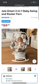 Joie Emeri 2-in-1 Baby Swing and Rocker Fern