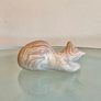 Vintage Joan Doherty Raku Cat Sculpture, Irish Pottery Design Image 5