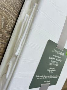 100% cotton - 180 Thread Count Stripe Waffle Duvet - Double