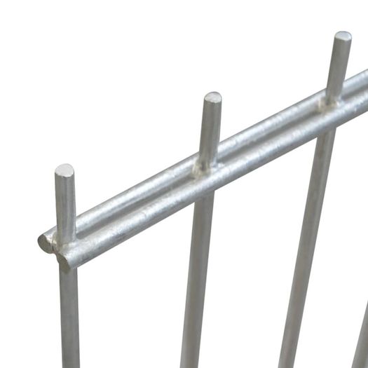 2D Garden Fence Panels & Posts 2008x830 mm 16 m Silver