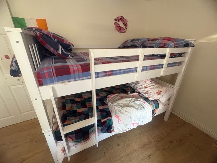 Small Double bunk beds with mattresses