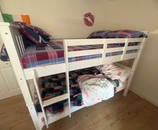 Small Double bunk beds with mattresses