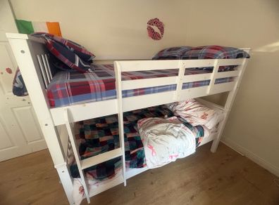 Small Double bunk beds with mattresses