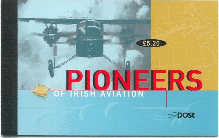 1998 Ireland Pioneers of Irish Aviation Commemorative Stamps Booklet with Dublin First Day of Issue Pictorial Cancel. Hibernian HB63