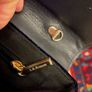LK Bennett Dora navy velvet clutch bag Image 3