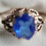 Vintage 9Ct Yellow Gold Sapphire Ring size O - 2,8g Image 4