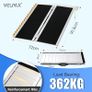 Wheelchair Ramp,91.5cm Folding Portable Aluminum Ramp, 362kg Capacity,with Transition Plate and Reflective Warning Stickers, for Wheelchair Scooters Power Chairs Walkers Metallic Image 2
