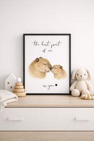 Capybara Nursery Art Print - The best part of me is you