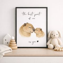 Capybara Nursery Art Print - The best part of me is you