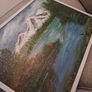 Mountain and Lake Scene Original Painting Image 3