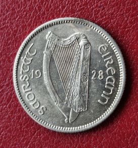Ireland  1928 Silver Shilling 1s Coin