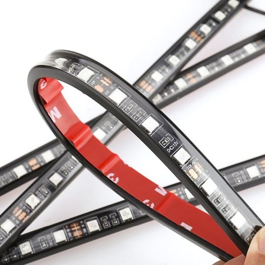 25312 Car RGB LED Strip Interior Light Multicolor Music Atmosphere Sound Active Foot LED Light Strip LED Lighting with USB Cigar Port
