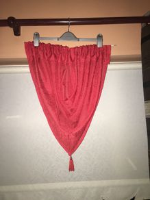 Cute lil red window curtain
