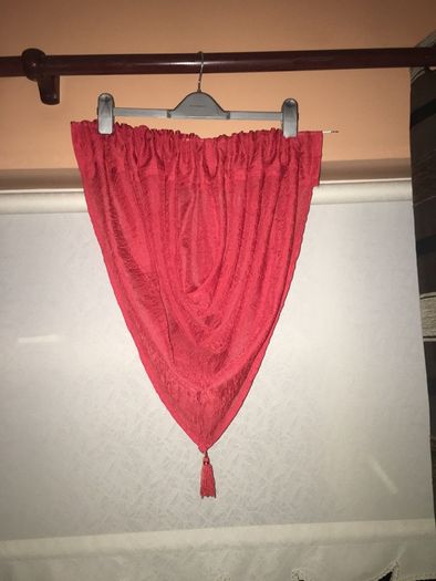 Cute lil red window curtain