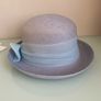 New Baby Blue Straw Hat Image 4