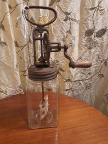Antique Glass Butterchurn