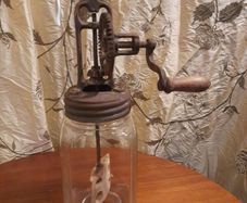 Antique Glass Butterchurn