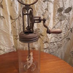 Antique Glass Butterchurn