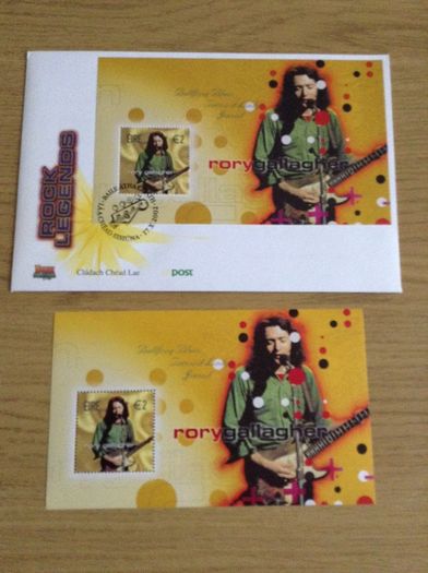 Rory Gallagher First day Cover, sheetlet