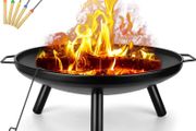 Charcoal Log Wood Outdoor Fire Pit  BBQ