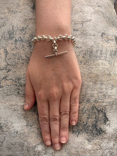 Silver Plated T-bar Bracelet