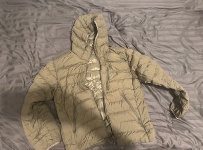 Musinsa Khaki Puffer Jacket Size L, Winter Jacket