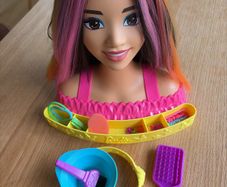 Color Barbie Styling Hairdressing Head