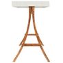 Swing Frame with Cream Roof Solid Spruce Wood with Teak Finish Image 2