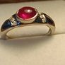 Genuine Cabochon Ruby Solitaire Dress Ring Image 8