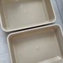 2x Large Beige Plastic Trays Image 4