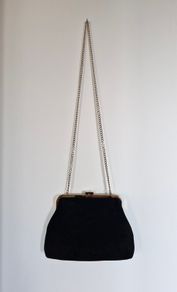Accessorize spacious party bag black/gold velvety
