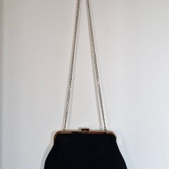 Accessorize spacious party bag black/gold velvety